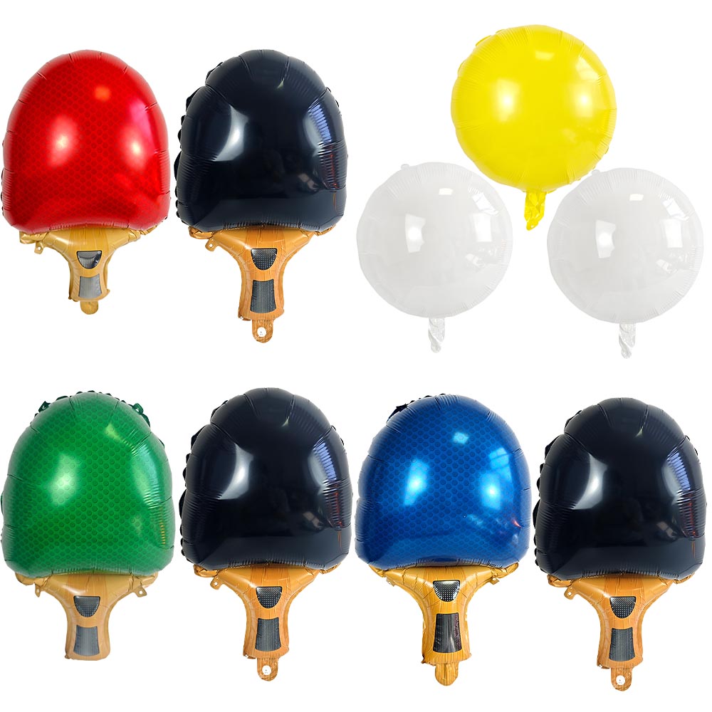 Conference Table Round - Table Tennis Racket Foil Balloon Multicolor
