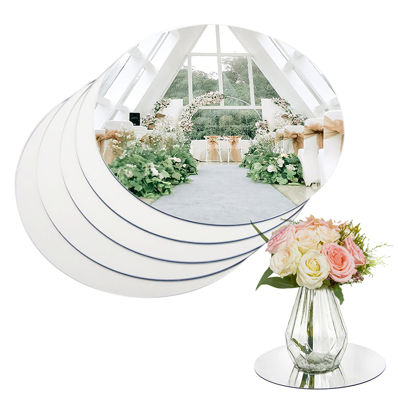 20cm Round Mirror Glass Tray   - Conference Table Round ulasan dan harga