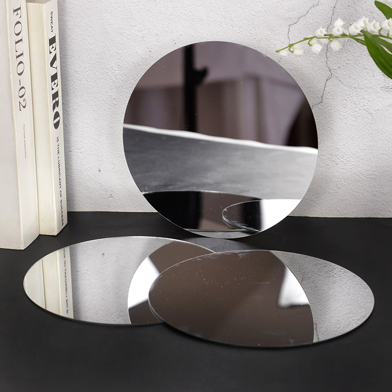 20cm Round Mirror Glass Tray   - Conference Table Round ulasan dan harga