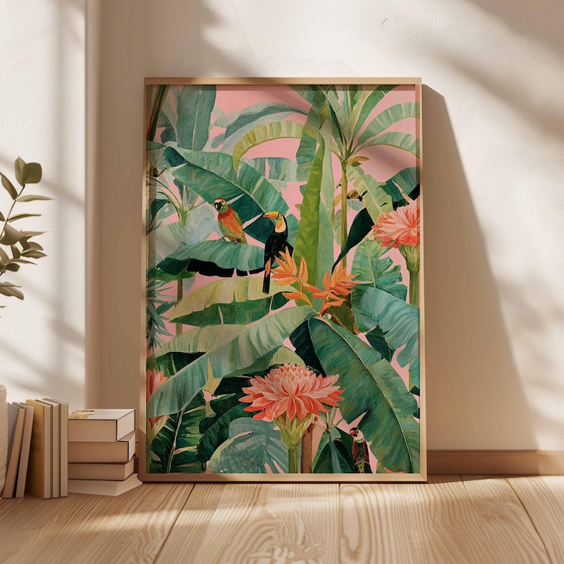 1pc Retro Tropical Canvas Post - Office Furniture Design ulasan dan harga