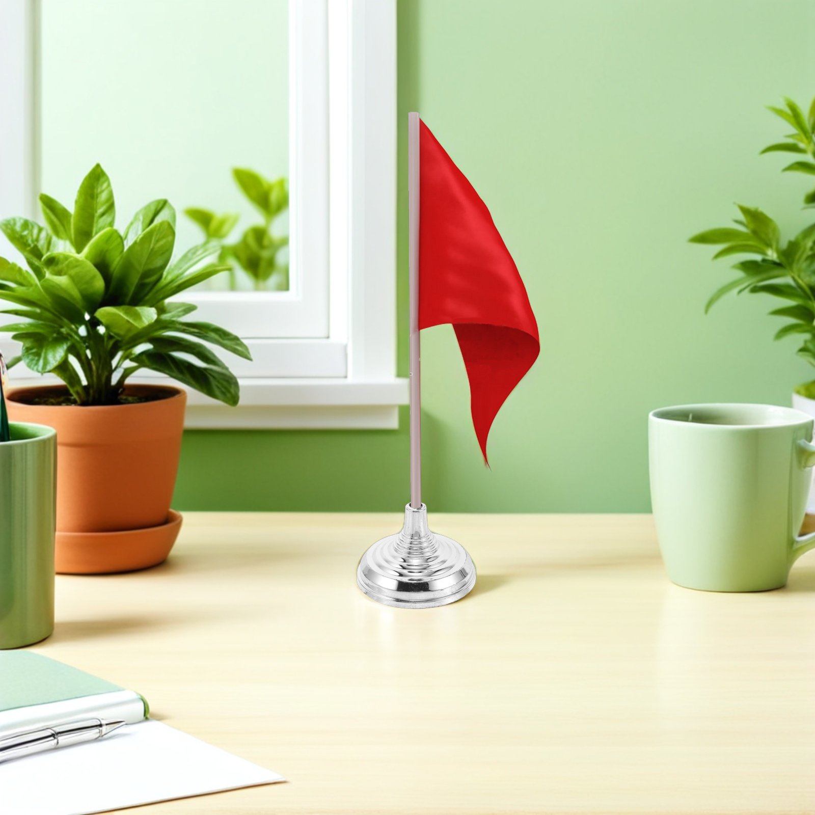 12Pcs Silver Mini Desk Flag St - Office Furniture Design ulasan dan harga