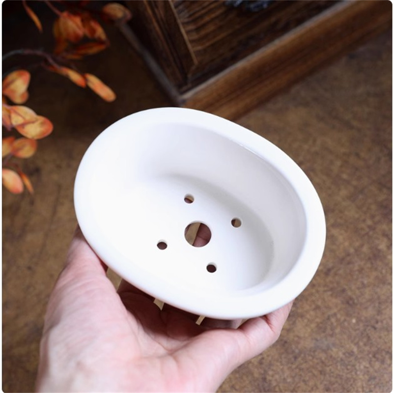 Porcelain White Oval Bonsai Po - Conference Table Round ulasan dan harga