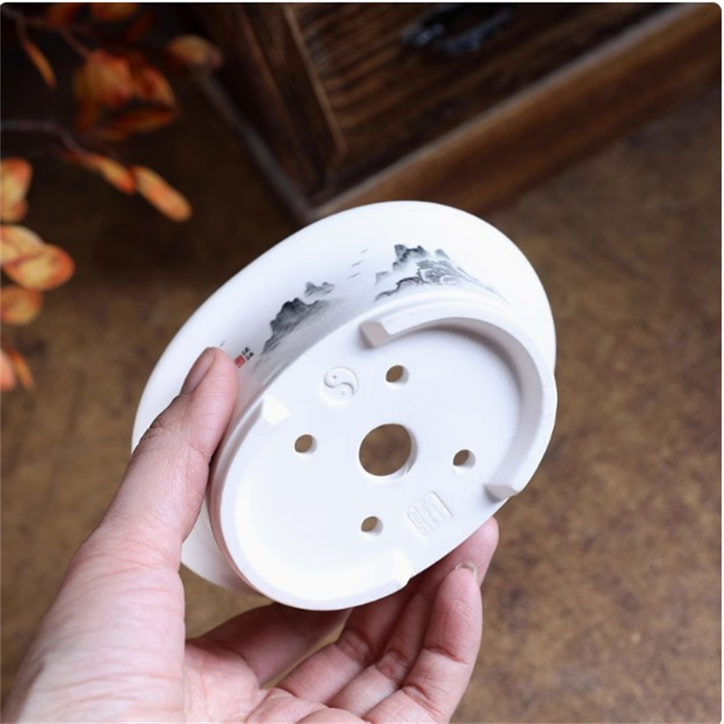 Porcelain White Oval Bonsai Po - Conference Table Round ulasan dan harga