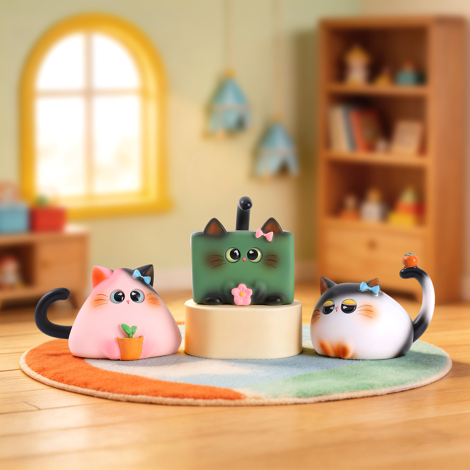 Blind Box Cat Figurine Resin C - Office Furniture Brands ulasan dan harga