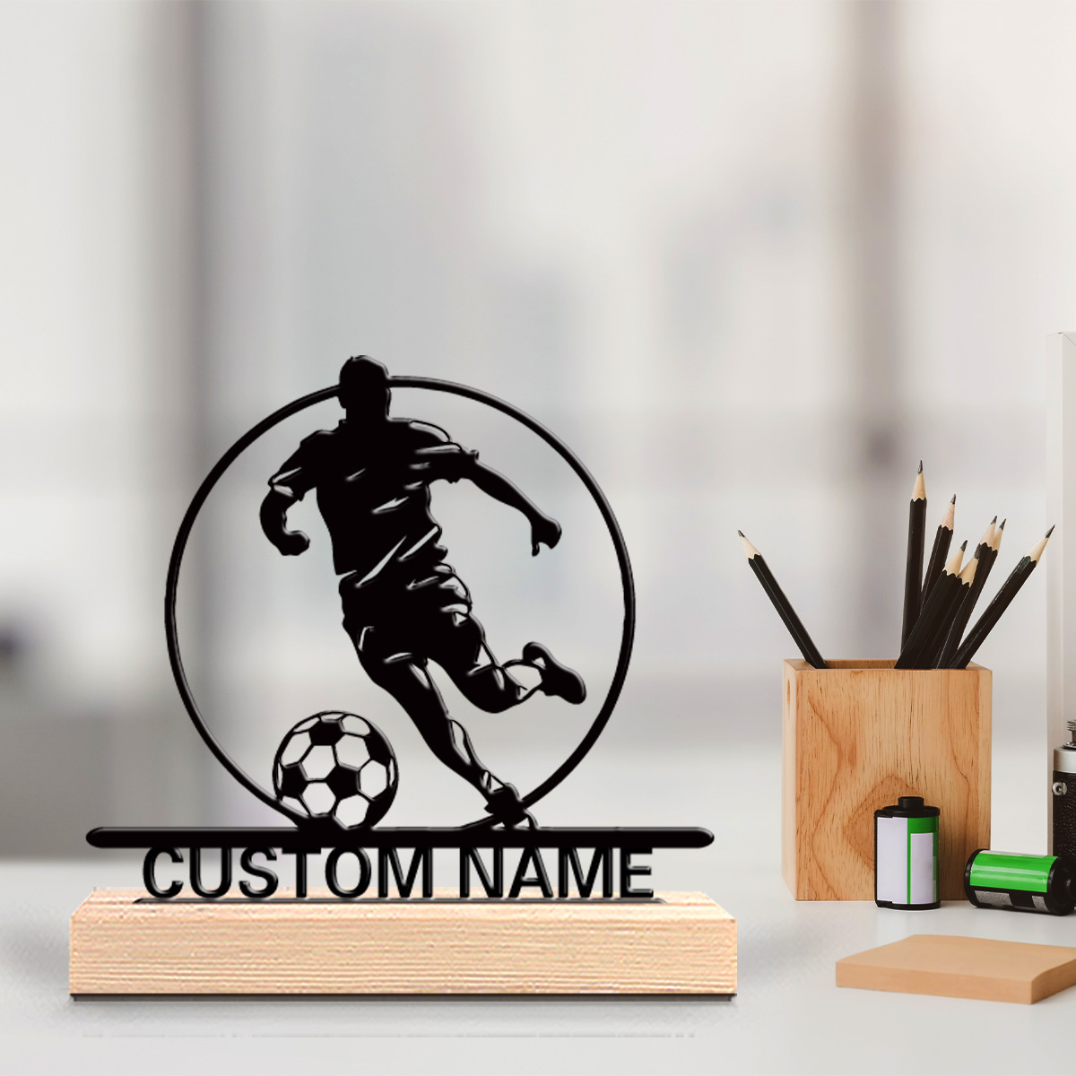 Custom Soccer Player Metal Sta - Office Furniture Design ulasan dan harga