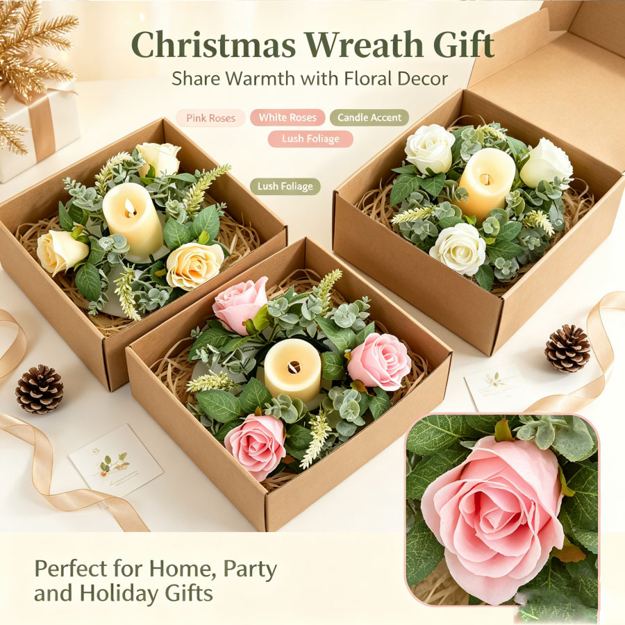 Artificial Rose Wreath Shaped  - Conference Table Round ulasan dan harga
