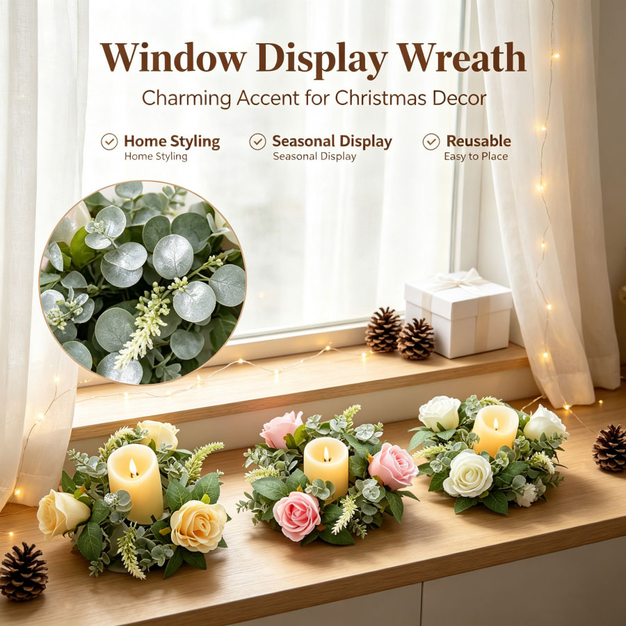 Artificial Rose Wreath Shaped  - Conference Table Round ulasan dan harga