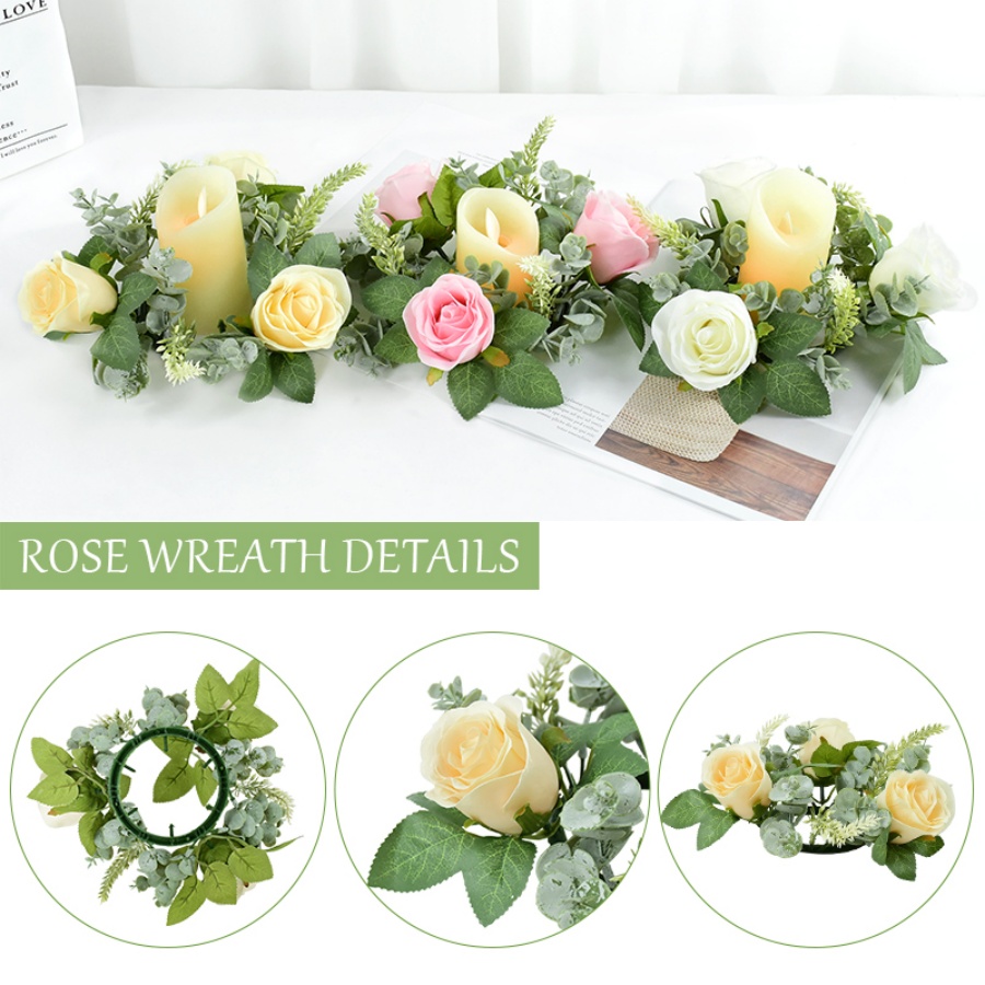 Artificial Rose Wreath Shaped  - Conference Table Round ulasan dan harga