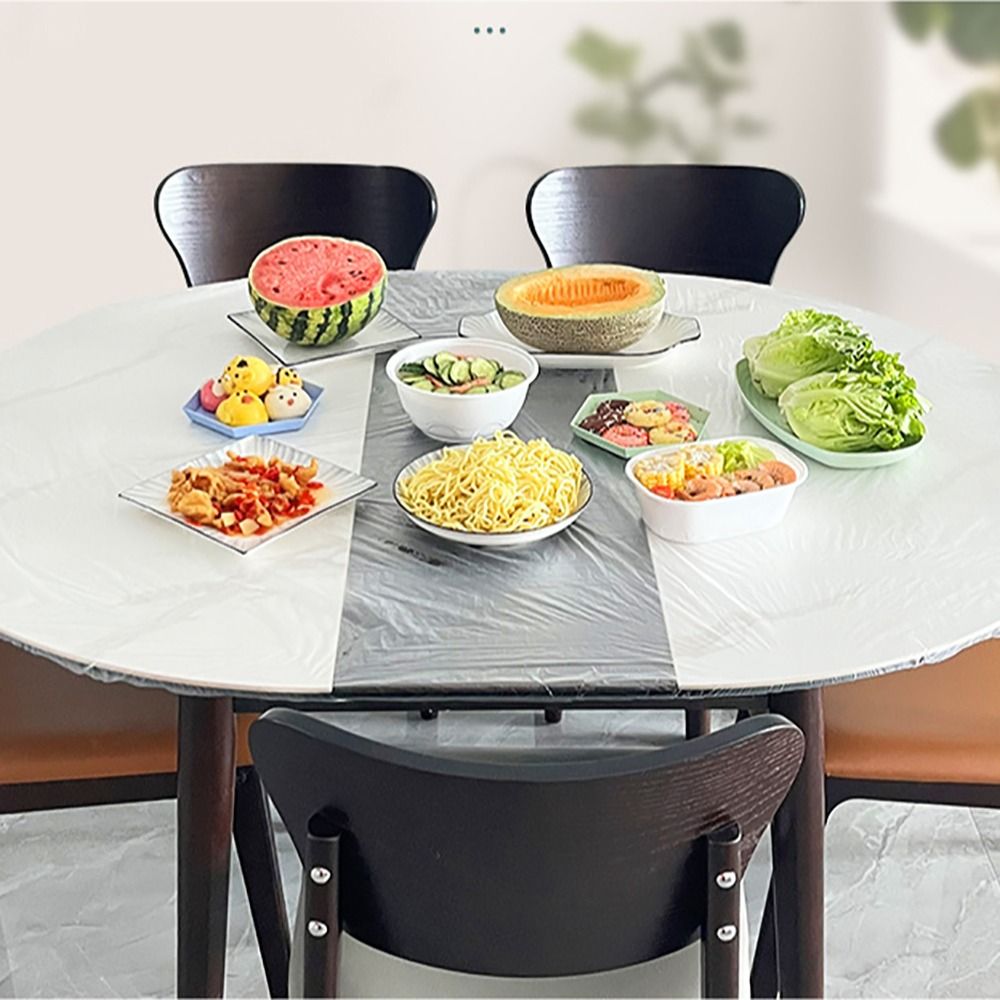 10Pcs Thickened PE Disposable  - Conference Table Round ulasan dan harga